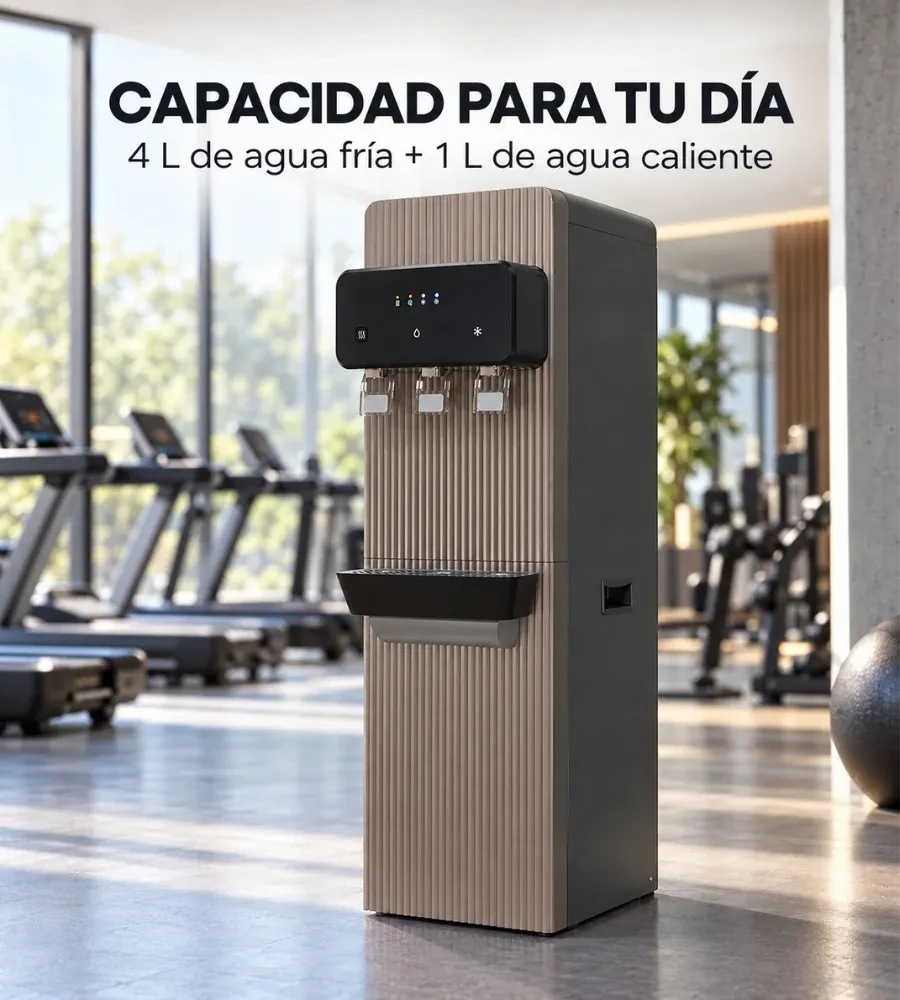 Fuente de pie UV: capacidad de los depósitos