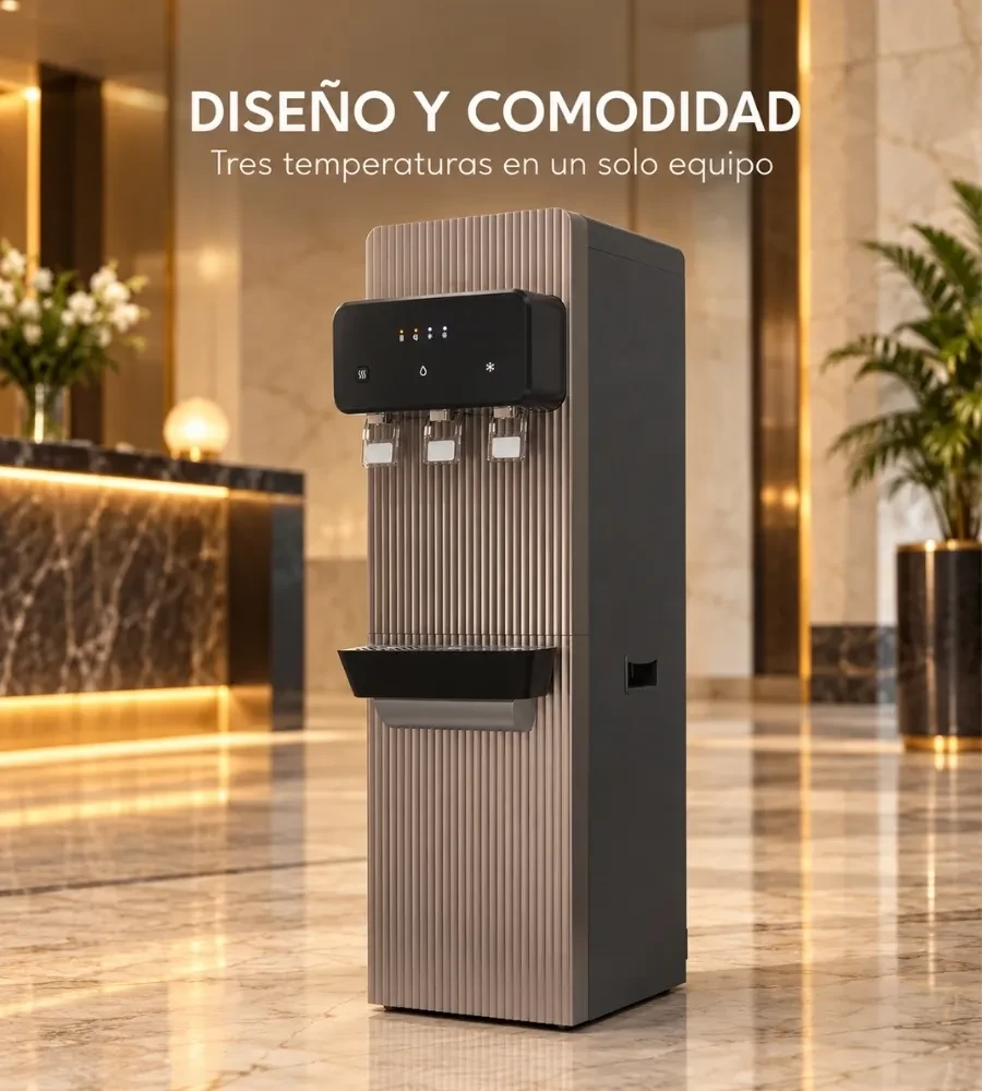 Fuente de pie UV en una recepción