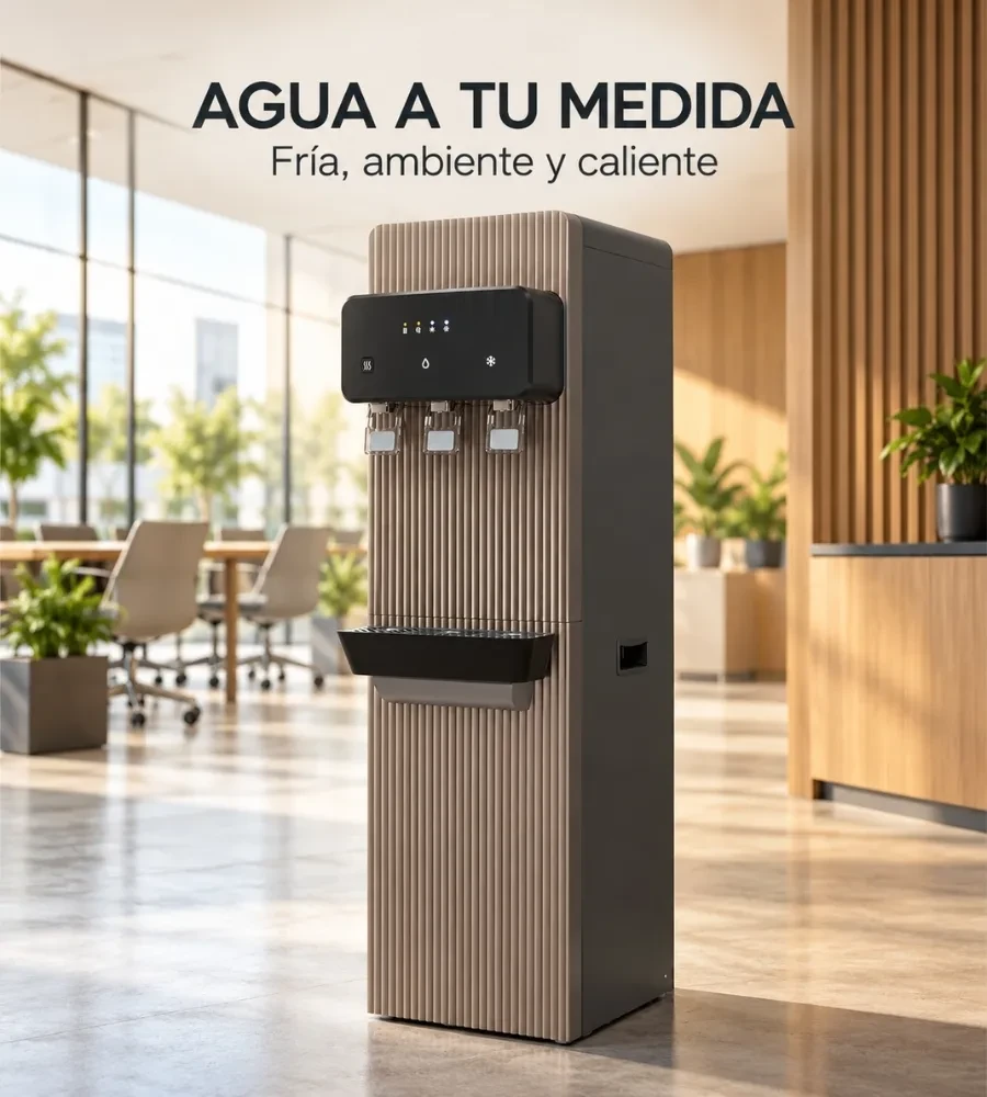 Fuente de pie UV en una oficina